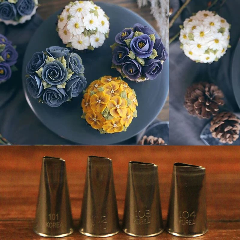 Korea Cake Tip Rose Decorating Petal Icing Piping 101 102 103 104 264 | Дом и сад