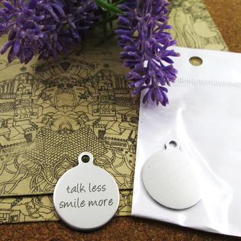 20pcs--"talk less smile more"stainless steel charms more style for choosing DIY Charms pendants for necklace
20pcs--"talk less smile more"stainless steel charms more style for choosing DIY Charms pendants for necklace