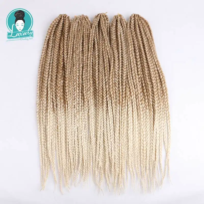 

Luxury For Braiding Kanekalon Syntheic Hair Ombre Purple Brown Blonde 24" 12strands/pc 6pcs/lot 110g Jumbo Crochet Box Braids