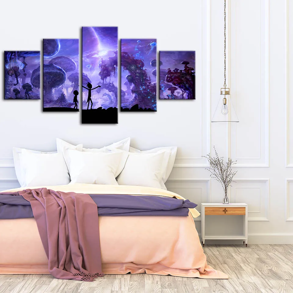 Rick And Morty Canvas Printed Painting Wall Art Cartoon Picture Modular Poster Framed Bedside Background Home Decor 5 Piece
Rick And Morty Canvas Printed Painting Wall Art Cartoon Picture Modular Poster Framed Bedside Background Home Decor 5 Piece