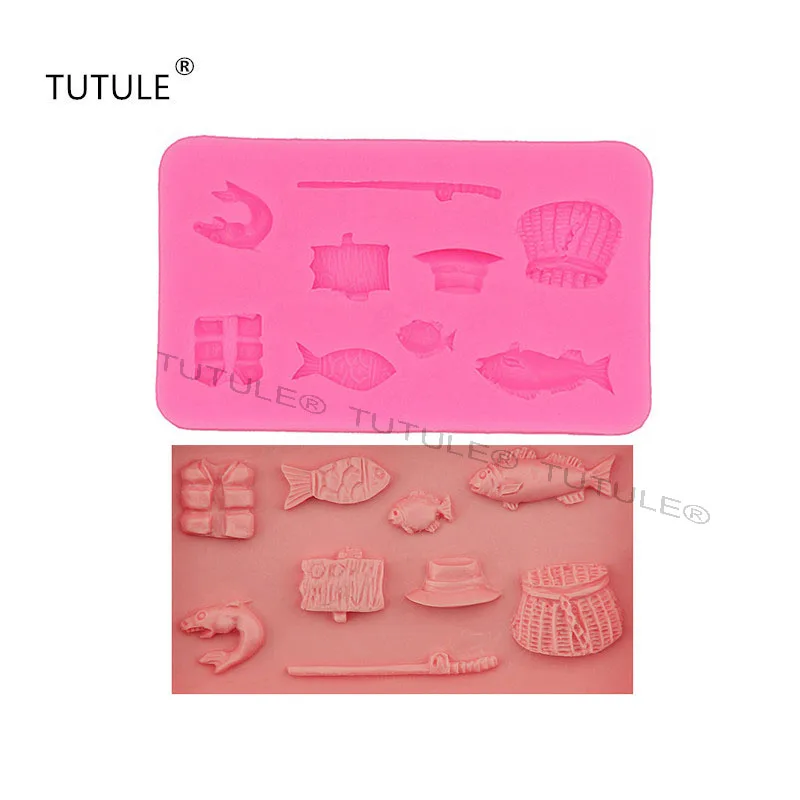 Gadgets Fondant molds Fishing Set cake mold DIY silicone turn sugar baking tools ice grid soap mold Baking sugar cake mold
Gadgets Fondant molds Fishing Set cake mold DIY silicone turn sugar baking tools ice grid soap mold Baking sugar cake mold