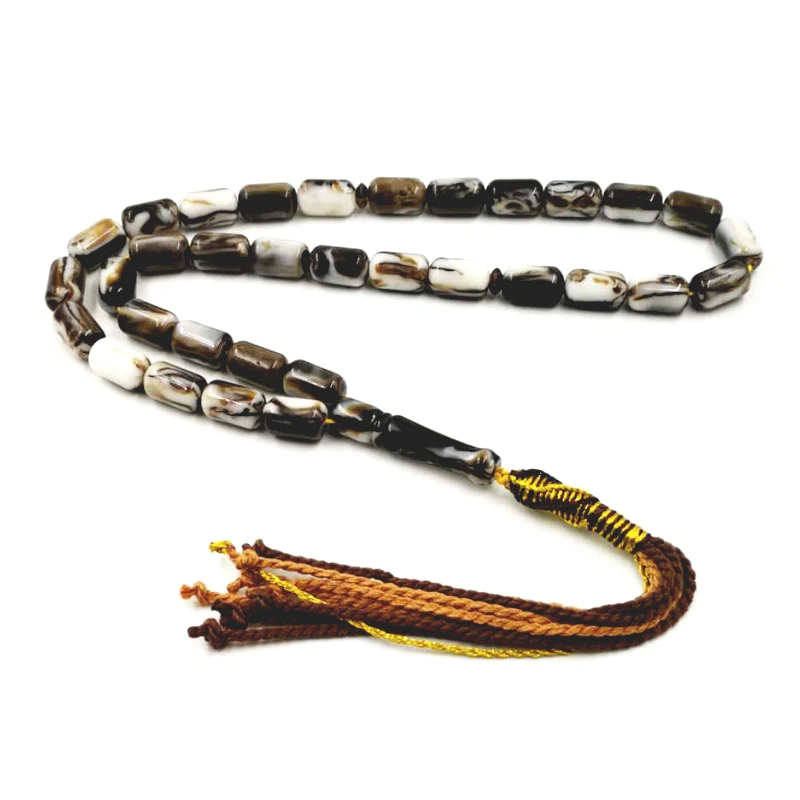 Islam Rosary 33 Muslim Beads Black- white resin Tasbih Mastkhan prayer beads 10*16mm Man's Misbaha Bracelets
Islam Rosary 33 Muslim Beads Black- white resin Tasbih Mastkhan prayer beads 10*16mm Man's Misbaha Bracelets