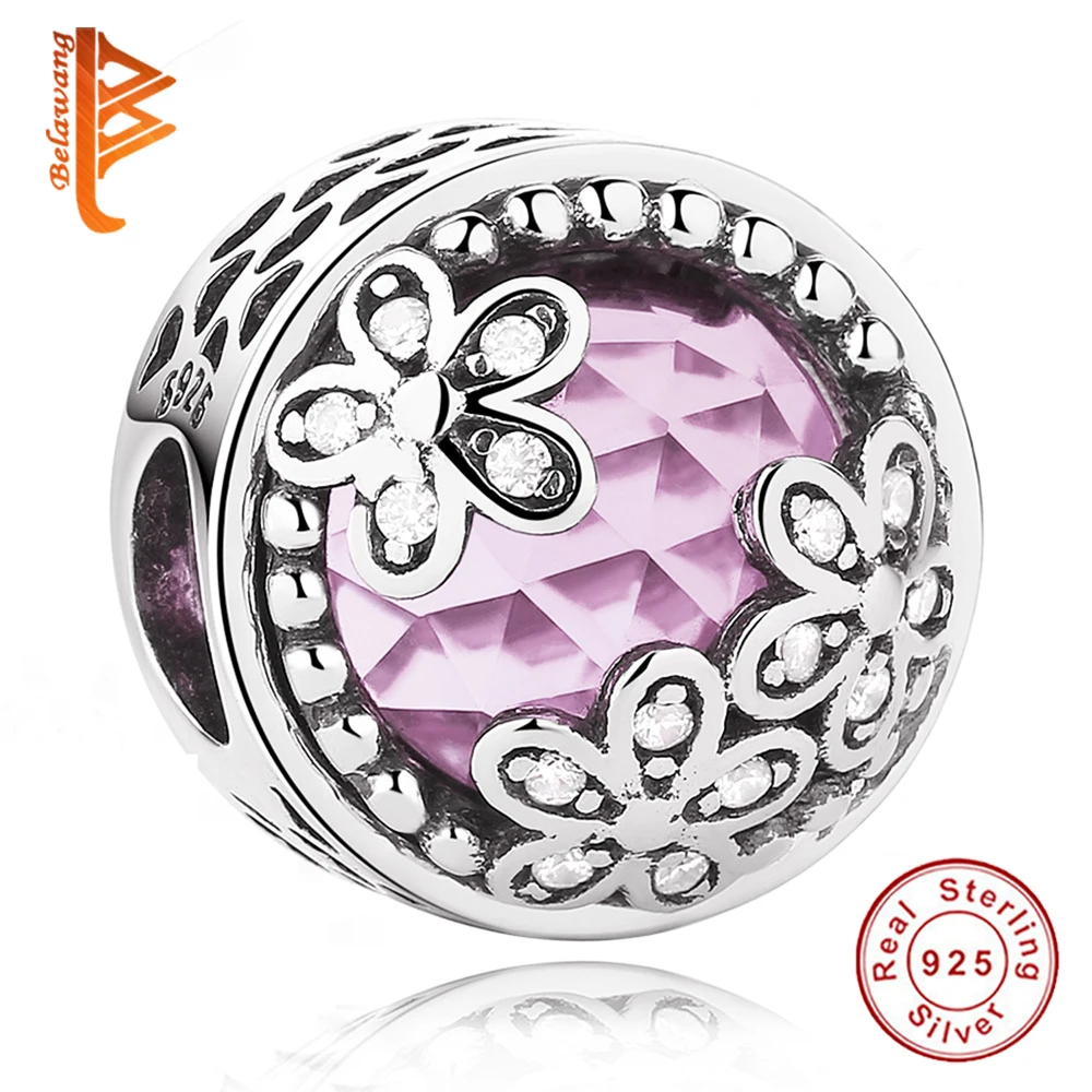 925 Sterling Silver Pink Crystal Openwork Heart Beads with Daisy Flower Charm Fit Original Pandora Bracelets DIY Jewelry Making
925 Sterling Silver Pink Crystal Openwork Heart Beads with Daisy Flower Charm Fit Original Pandora Bracelets DIY Jewelry Making