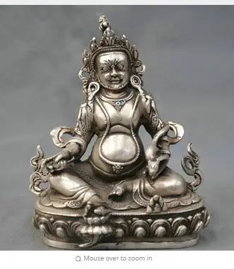 6'' China Silver Bronze Yellow Jambhala Buddha Statue Tibetan Silver decoration bronze outlets
6'' China Silver Bronze Yellow Jambhala Buddha Statue Tibetan Silver decoration bronze outlets