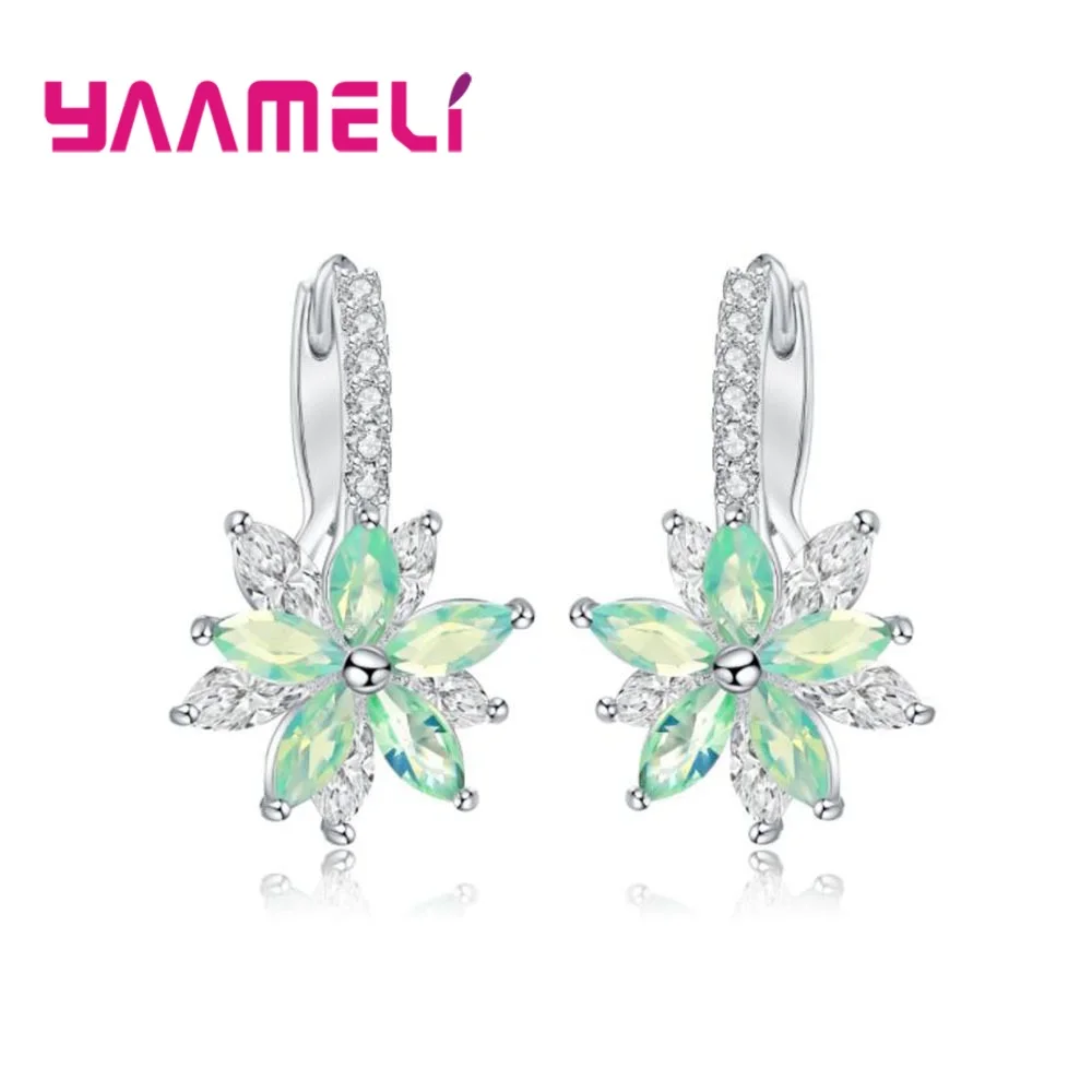 High Quality AAA+ Blue Cubic Zirconia Flower Cute Earring 925 Sterling Silver Ear Hoop Earrings For Fashion Women Party Jewelry
High Quality AAA+ Blue Cubic Zirconia Flower Cute Earring 925 Sterling Silver Ear Hoop Earrings For Fashion Women Party Jewelry
