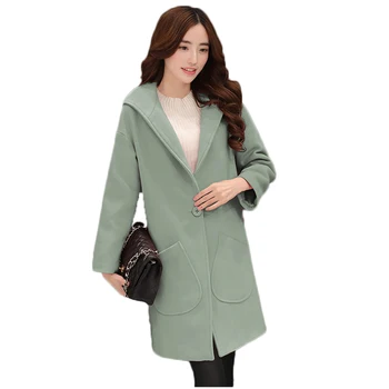 2019 New Winter Coat Women Woolen coat Plus Size Long Sleeve long section Female Casual Hooded wool coat fashion fur ball coat
2019 New Winter Coat Women Woolen coat Plus Size Long Sleeve long section Female Casual Hooded wool coat fashion fur ball coat