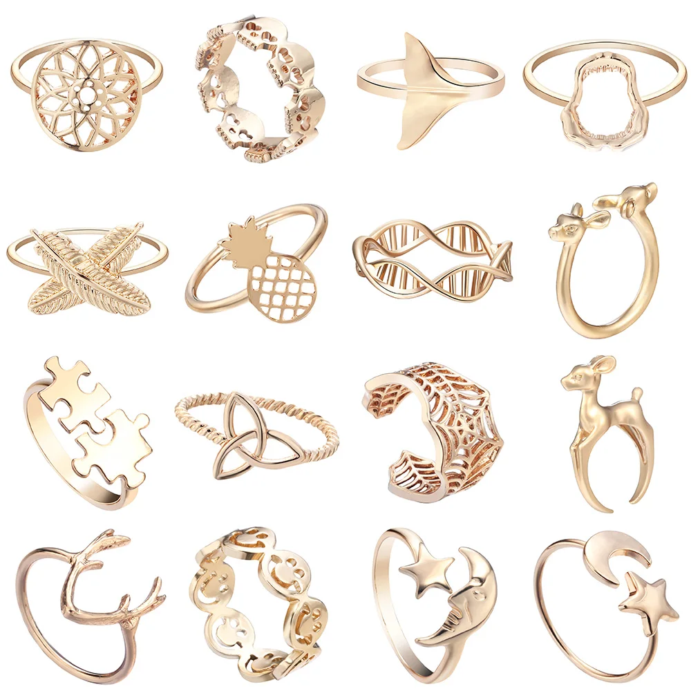 Cxwind Fashion Web Knot Smile Face Tail Deer Rings Skeleton Skull Mickey Animal Girl Male Knuckle Ring Anel Femme Jewelry
Cxwind Fashion Web Knot Smile Face Tail Deer Rings Skeleton Skull Mickey Animal Girl Male Knuckle Ring Anel Femme Jewelry