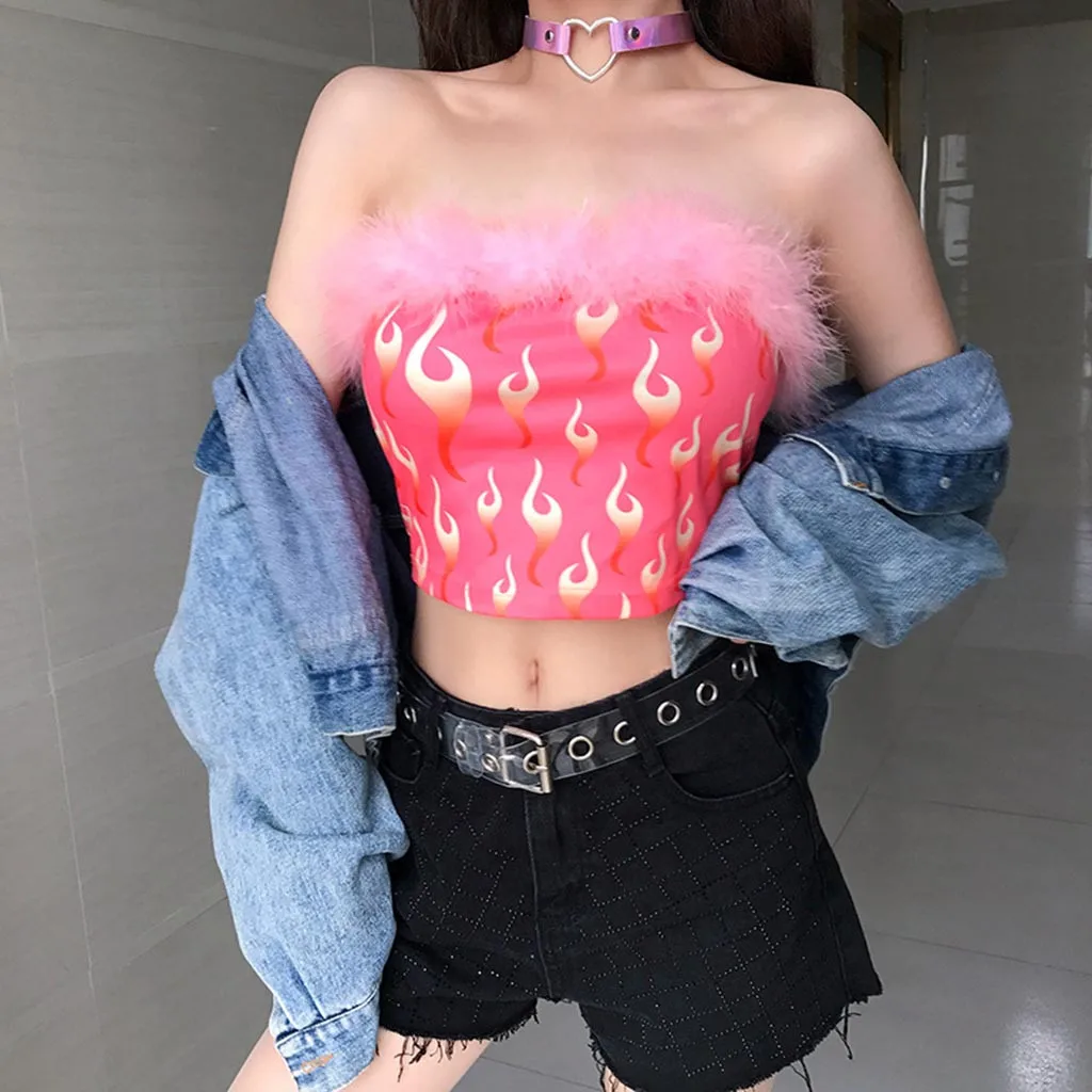 Girls clothing 2019 Women Fire Print Top Sexy Reflective Bralet Buckle Tube Top Vest Cami Fashion sexy Summer leisure@5
Girls clothing 2019 Women Fire Print Top Sexy Reflective Bralet Buckle Tube Top Vest Cami Fashion sexy Summer leisure@5