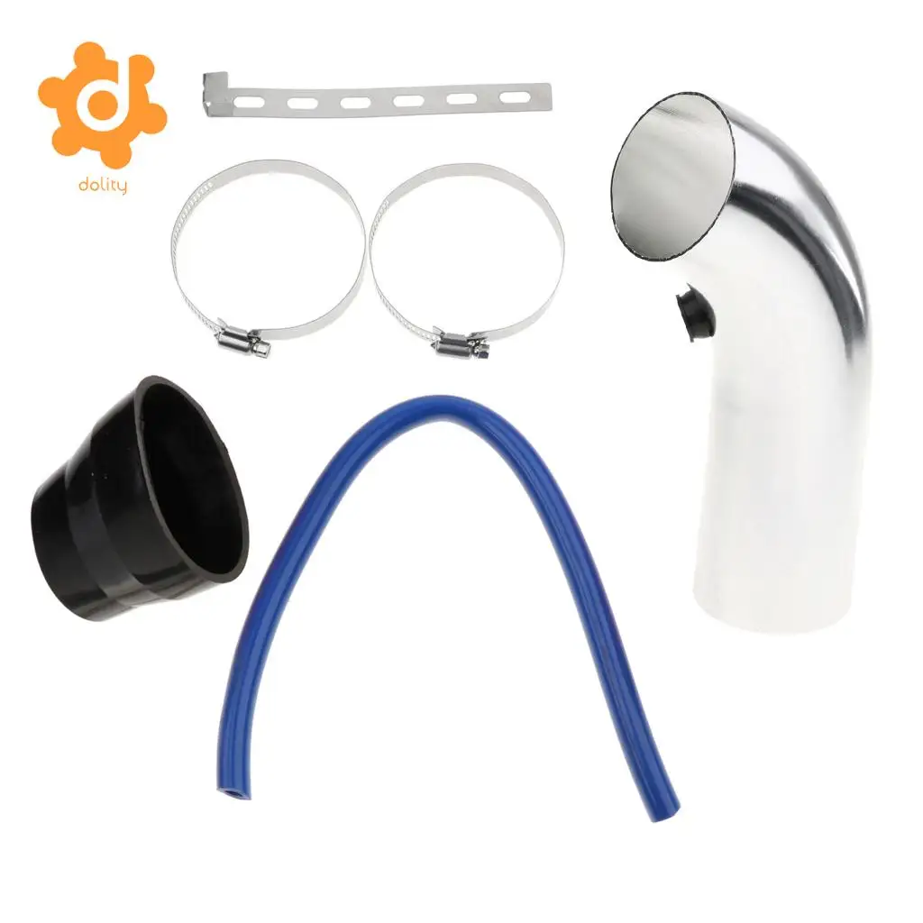 7.5cm/2.95'' Car Cold Air Intake Pipe Induction Kit Hose Tube System Red/Blue/Sliver