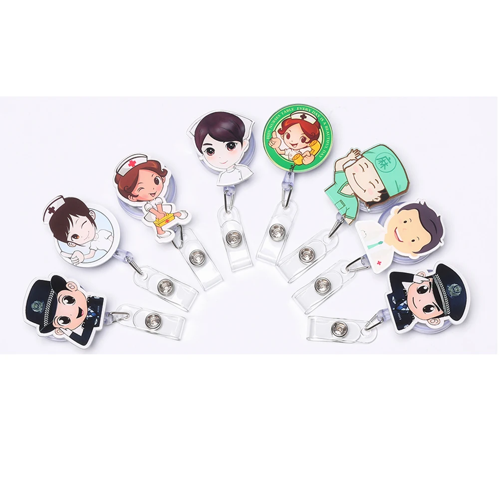 Cute Retractable Badge Holder Reel Student Nurse Card Clip Exhibition ID Enfermera Name Card Holder Office Stationery Supplies
Cute Retractable Badge Holder Reel Student Nurse Card Clip Exhibition ID Enfermera Name Card Holder Office Stationery Supplies