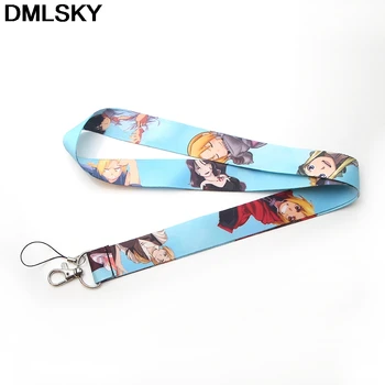 

DMLSKY 24pcs/lot Fullmetal Alchemist Lanyard Phone Rope Keychains Phone Lanyard for Keys ID Card Lanyards For Men Women M3292