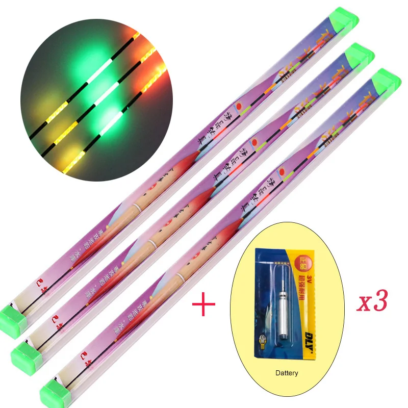 3pcs/lot Led Electronic Fishing Float Balsa Wood Night Vision Electric Float with/without Battery Fishing Tackle Luminous Float
3pcs/lot Led Electronic Fishing Float Balsa Wood Night Vision Electric Float with/without Battery Fishing Tackle Luminous Float