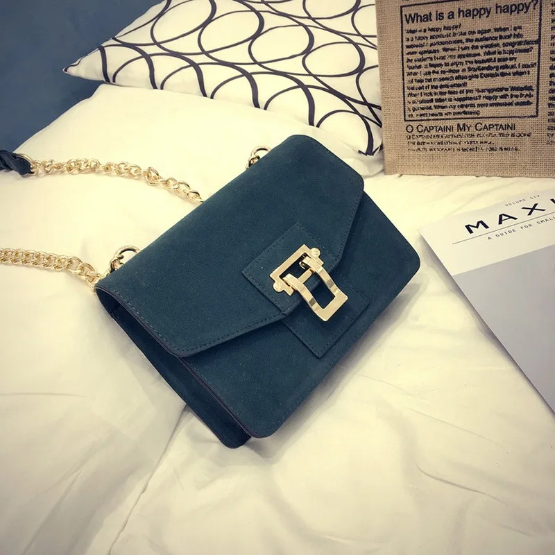 New Metal Chain Hasp Nubuck Leather Shoulder Bag Messenger Bag Simple Handbag Wild Frosted Handbag Small Square Bag
New Metal Chain Hasp Nubuck Leather Shoulder Bag Messenger Bag Simple Handbag Wild Frosted Handbag Small Square Bag