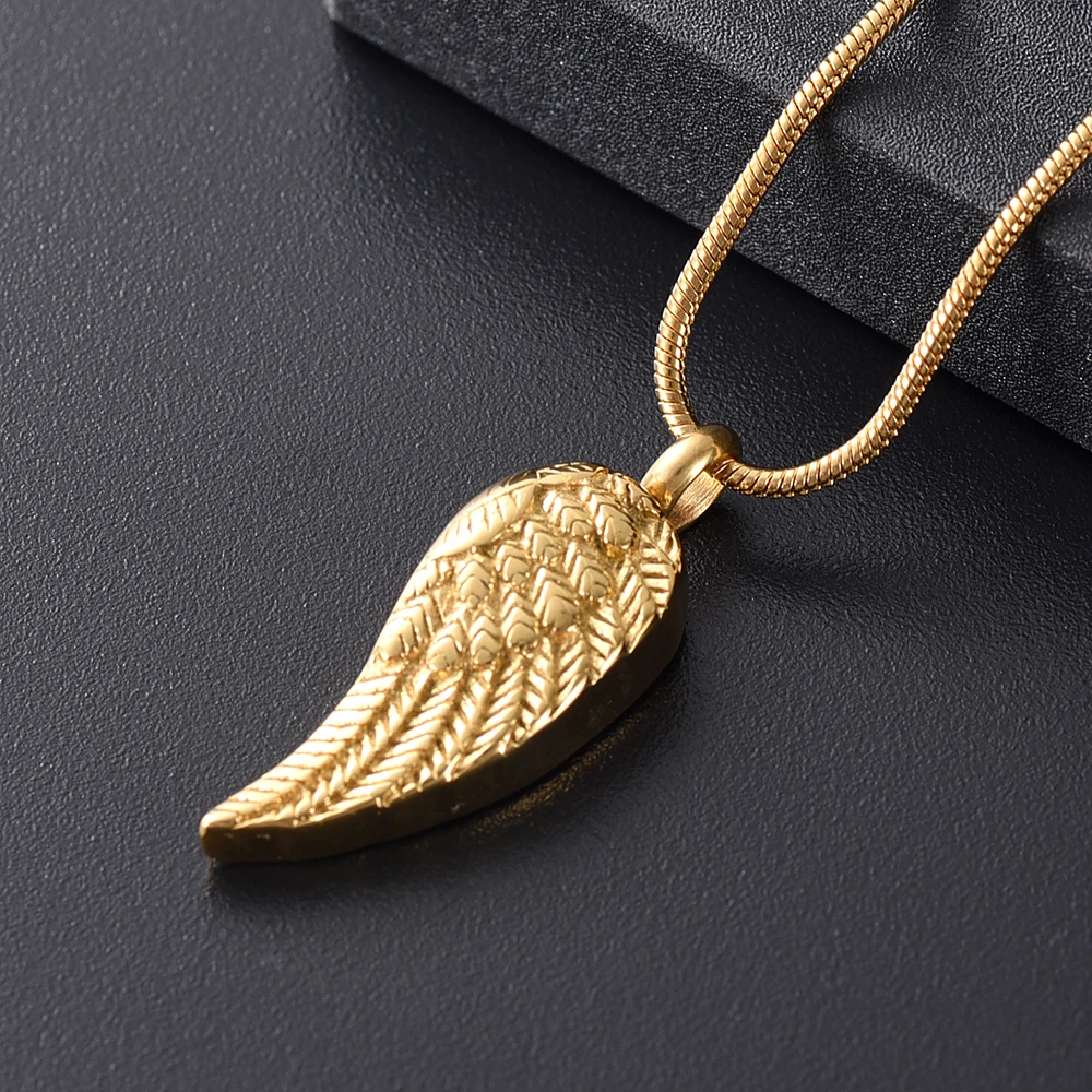 LKJ11731 Silver, Gold, Pink and Black Color Angel Feather Wing Cremation Necklace with Funnel Filler Kit Ashes Keepsake memorial
LKJ11731 Silver, Gold, Pink and Black Color Angel Feather Wing Cremation Necklace with Funnel Filler Kit Ashes Keepsake memorial
