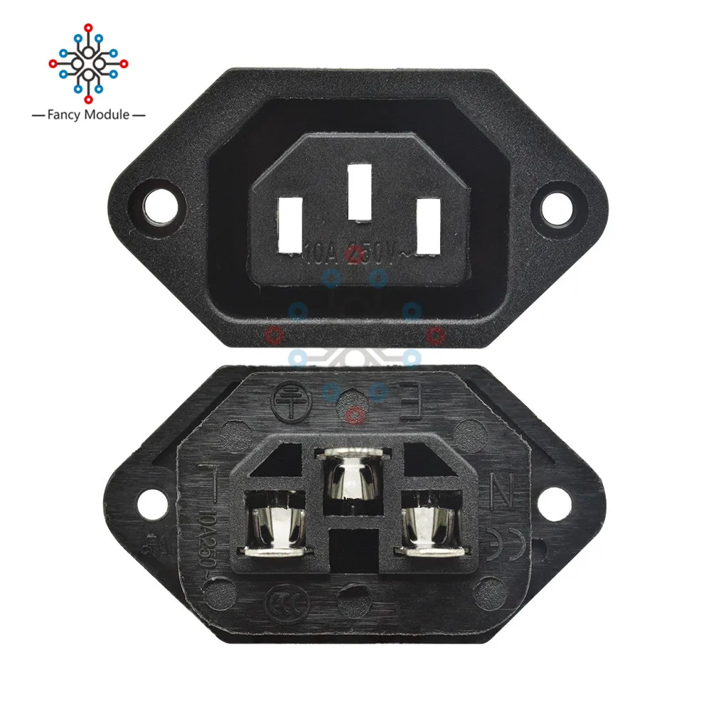 Адаптер розетки женской стандарта IEC 250 C13 320 В переменного тока 10 А 1 шт.|Аксессуары