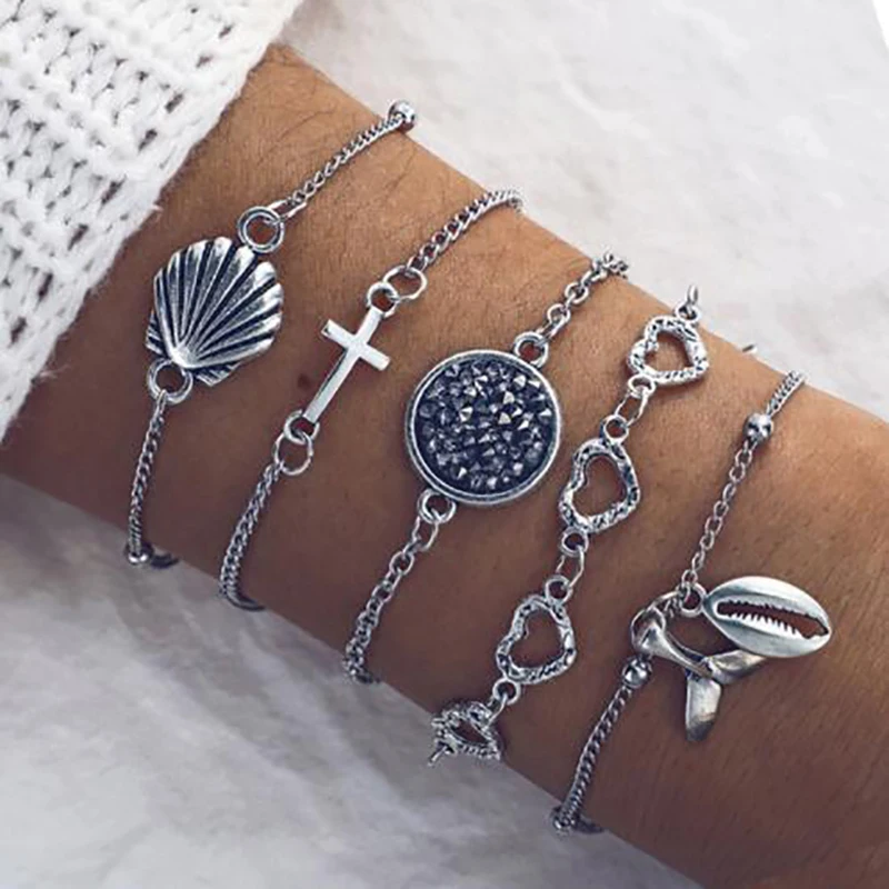 Bohemian Crystal Shell Charm Chain Multilayer Bracelets Set For Women Geometric Adjustable New Fashion Jewelry Gifts
Bohemian Crystal Shell Charm Chain Multilayer Bracelets Set For Women Geometric Adjustable New Fashion Jewelry Gifts