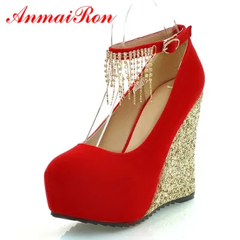 ANMAIRON Women Pumps Factory Sell High Heel Shoes Fashion Rhinestone Ankle-straps Silver Red Gold Dress Wedding Pumps Hot Sale
ANMAIRON Women Pumps Factory Sell High Heel Shoes Fashion Rhinestone Ankle-straps Silver Red Gold Dress Wedding Pumps Hot Sale