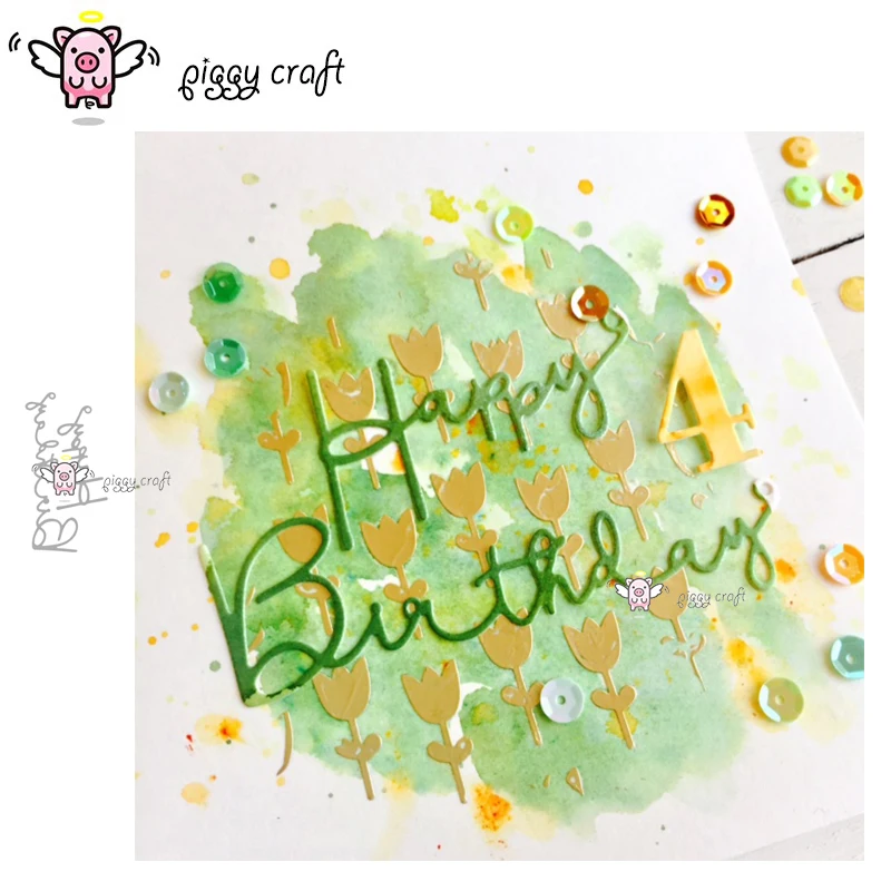 Piggy Craft metal cutting dies cut die mold Happy birthday letters Scrapbook paper craft knife mould blade punch stencils dies
Piggy Craft metal cutting dies cut die mold Happy birthday letters Scrapbook paper craft knife mould blade punch stencils dies