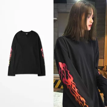 Harajuku Korean Fashion Long Sleeve T Shirt Men Flam Letter Print High Street Funny T Shirts Skateboard Gd Dark Souls Tee
Harajuku Korean Fashion Long Sleeve T Shirt Men Flam Letter Print High Street Funny T Shirts Skateboard Gd Dark Souls Tee