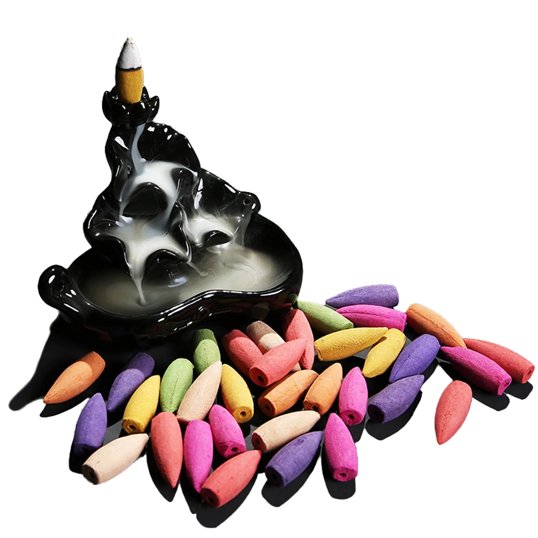 Mixed 13x37mm 52PC Cone Incense Colorful Fragrance Scent Backflow Incense Mixed Scent Fresh Air Jasmine Insence for Air Cleaning
Mixed 13x37mm 52PC Cone Incense Colorful Fragrance Scent Backflow Incense Mixed Scent Fresh Air Jasmine Insence for Air Cleaning