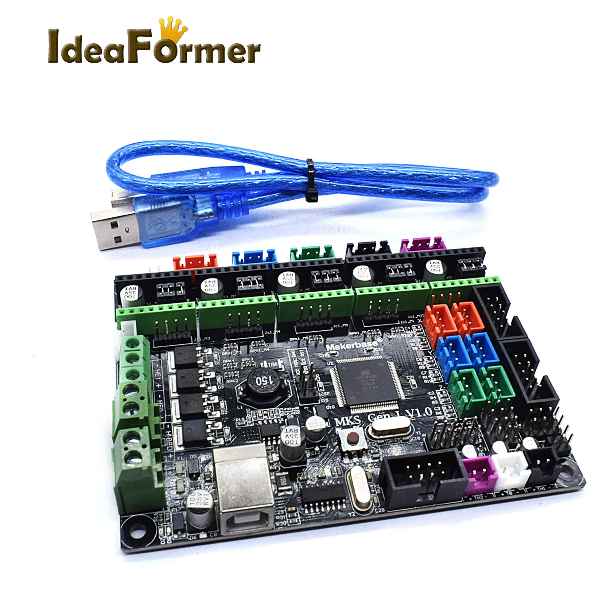 PCB board controller MKS Gen L V1.0 with USB cable compatible motherboard Ramps1.4/Mega2560 R3 support A4988/DRV8825/TMC2100
PCB board controller MKS Gen L V1.0 with USB cable compatible motherboard Ramps1.4/Mega2560 R3 support A4988/DRV8825/TMC2100