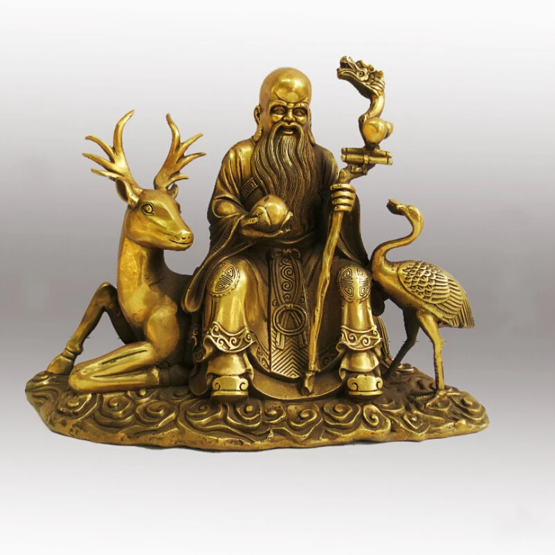 Big Sculpture!!! Chinese Brass Carved Longevity God Sculpture/Best Birthday Gift For Father Gift/Mother Gifts
Big Sculpture!!! Chinese Brass Carved Longevity God Sculpture/Best Birthday Gift For Father Gift/Mother Gifts