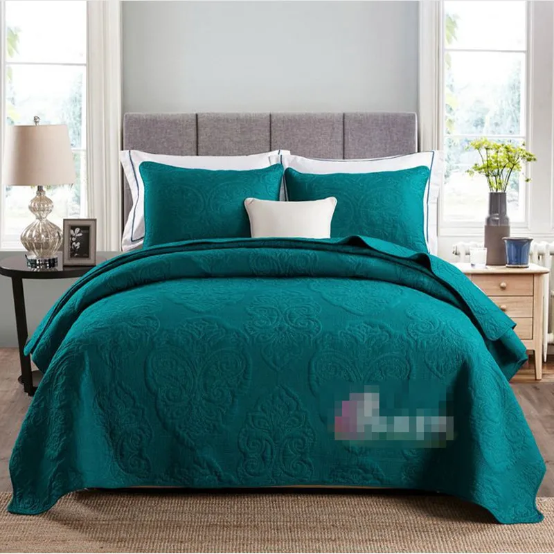Free shipping 3pcs 100%cotton solid color turquoise embroidery patchwork quilt bedspread full queen king size bed cover
Free shipping 3pcs 100%cotton solid color turquoise embroidery patchwork quilt bedspread full queen king size bed cover