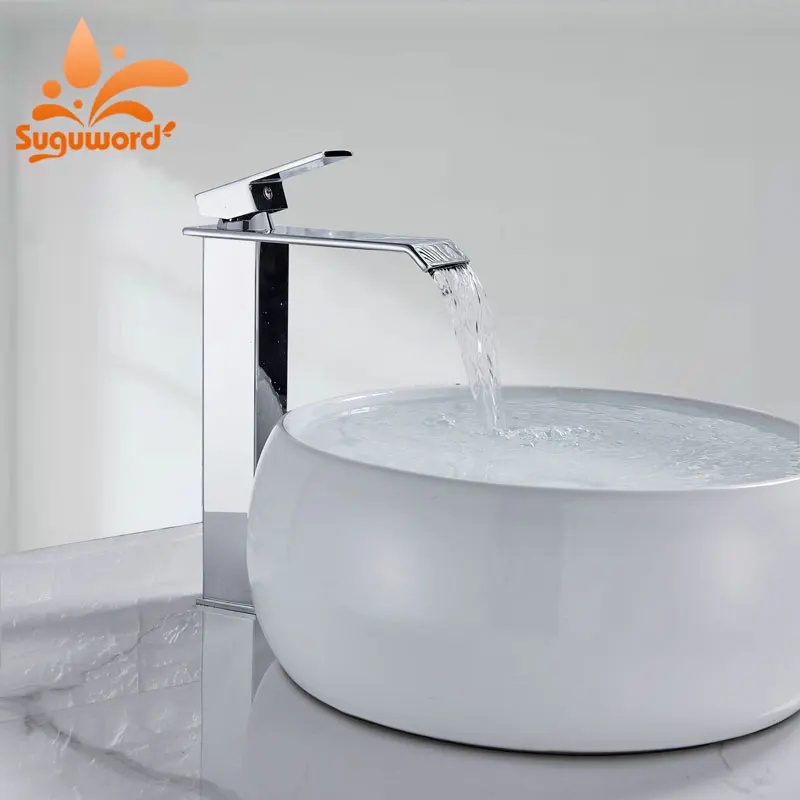 Suguword Tall Basin Sink Faucet Chrome/Brushed/ORB Balcony Mixer Tap Hot Cold One Hole Install Deck Mounted Bathroom Faucet
Suguword Tall Basin Sink Faucet Chrome/Brushed/ORB Balcony Mixer Tap Hot Cold One Hole Install Deck Mounted Bathroom Faucet