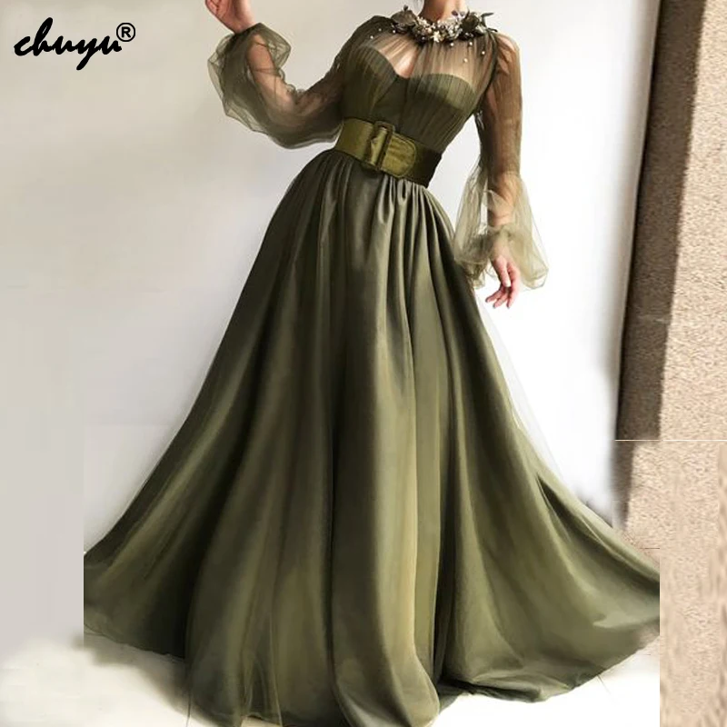 Formal Green Muslim Evening Dresses 2019 A line High neck Beaded Dubai Saudi Arabic Long Evening Gown Prom Dress
Formal Green Muslim Evening Dresses 2019 A line High neck Beaded Dubai Saudi Arabic Long Evening Gown Prom Dress