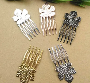 30*65mm Blank Hair Comb Bride Hair Accessories 5 Teeth Wedding Hair Jewelry Party Retro Maple Leaf HairComb DIY Findings
30*65mm Blank Hair Comb Bride Hair Accessories 5 Teeth Wedding Hair Jewelry Party Retro Maple Leaf HairComb DIY Findings