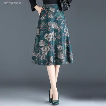 Green Froal Print Wool Midi Skirt Women 2018 Winter Fashion High Waist Warm Woolen A-Line Skirts Plus Size Casual Sasis Female
Green Froal Print Wool Midi Skirt Women 2018 Winter Fashion High Waist Warm Woolen A-Line Skirts Plus Size Casual Sasis Female