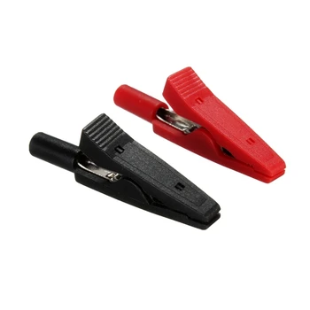 2Pcs Battery Test Lead Alligator Clips 2MM 10A Red + Black 43mm Alligator clip clamp Crocodile Car Caravan Van
2Pcs Battery Test Lead Alligator Clips 2MM 10A Red + Black 43mm Alligator clip clamp Crocodile Car Caravan Van