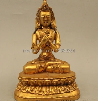 8" Tibet Buddhism Bronze 24K Gold Vajradhara Vajrabhairava Goddess Statue Sculpt
8" Tibet Buddhism Bronze 24K Gold Vajradhara Vajrabhairava Goddess Statue Sculpt