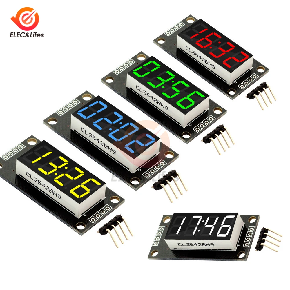 0.36" 0.36 Inch TM1637 4-Digit 7 Segments LED Display Module with Clock Red Blue Green White yellow display digital tube module
0.36" 0.36 Inch TM1637 4-Digit 7 Segments LED Display Module with Clock Red Blue Green White yellow display digital tube module