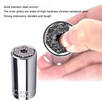 2 Pcs/Set Magic Spanner Grip Multi Function Universal Ratchet Socket 7-19mm Power Drill Adapter Car reparation Repair Kit
2 Pcs/Set Magic Spanner Grip Multi Function Universal Ratchet Socket 7-19mm Power Drill Adapter Car reparation Repair Kit