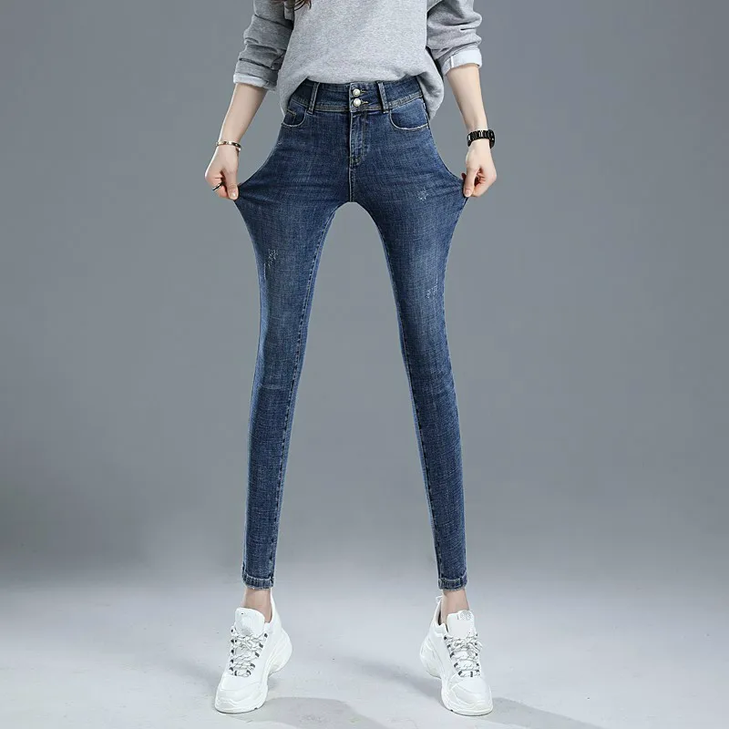 Spring Autumn Jeans For Women Blue High Waist Jeans Woman Elastic Stretch Trousers Female Washed Denim Skinny Pencil Pants
Spring Autumn Jeans For Women Blue High Waist Jeans Woman Elastic Stretch Trousers Female Washed Denim Skinny Pencil Pants