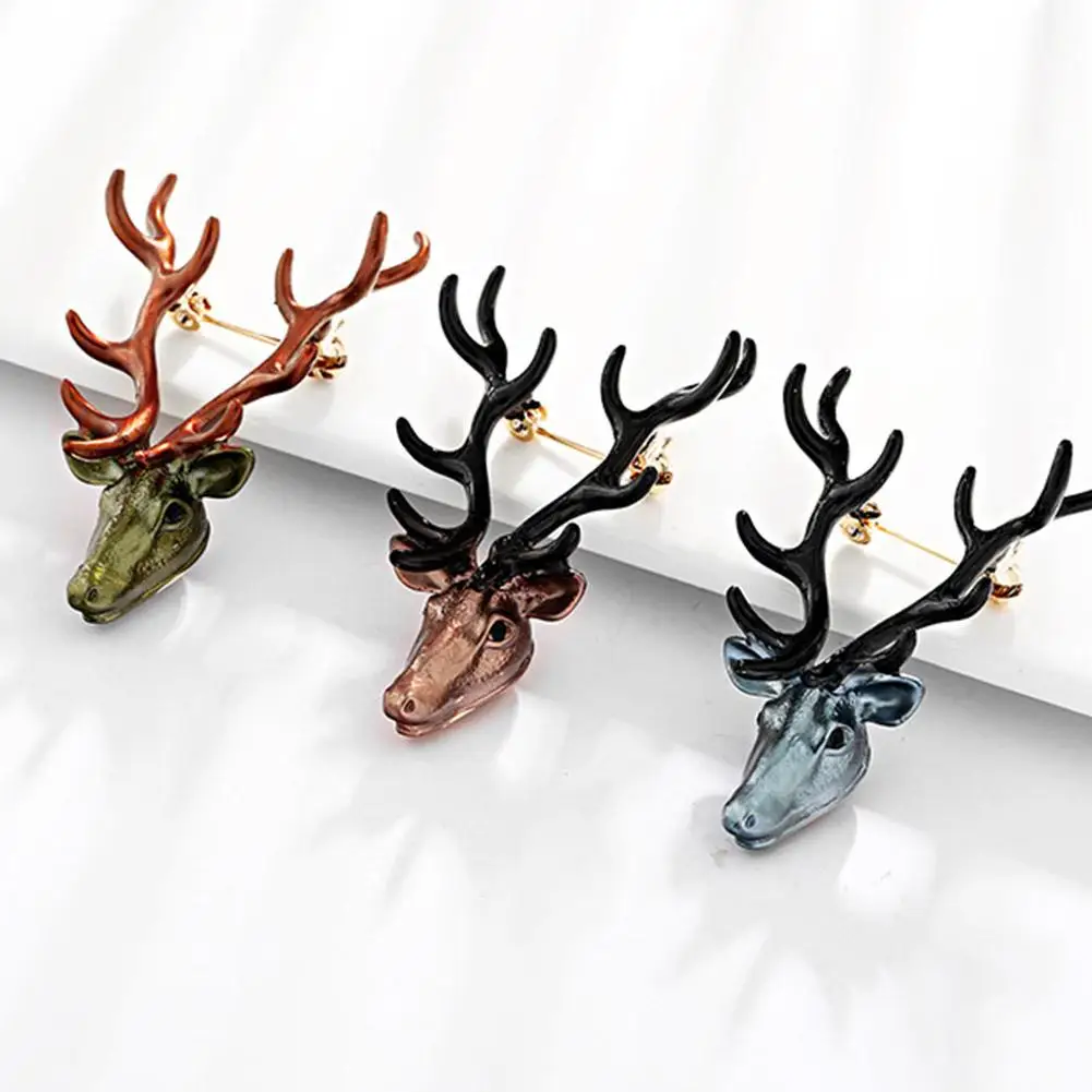 Fashion Jewelry Retro Men Women Elk Deer Reindeer Head Neck Clip Collar Brooches Pin Xmas Gift Nice Jewelry Animal Shaped
Fashion Jewelry Retro Men Women Elk Deer Reindeer Head Neck Clip Collar Brooches Pin Xmas Gift Nice Jewelry Animal Shaped