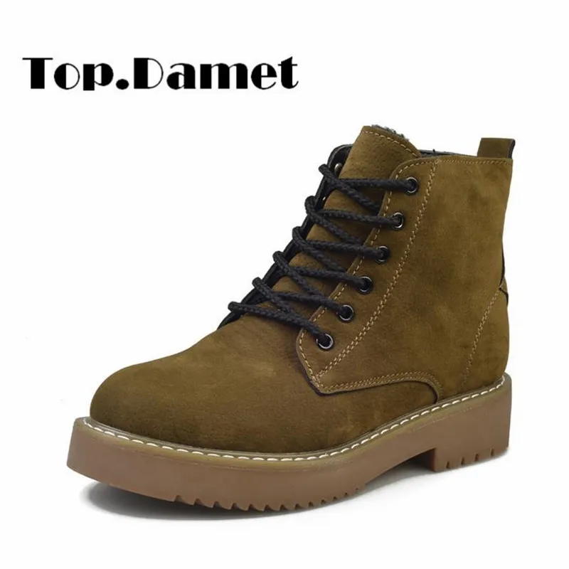 Top.Damet Woman Ankle Boots Lace Up Low Heel Shoes Solid Color Short Plush Round Toe Ankle Boots Ladies Footwears Motorcycle
Top.Damet Woman Ankle Boots Lace Up Low Heel Shoes Solid Color Short Plush Round Toe Ankle Boots Ladies Footwears Motorcycle