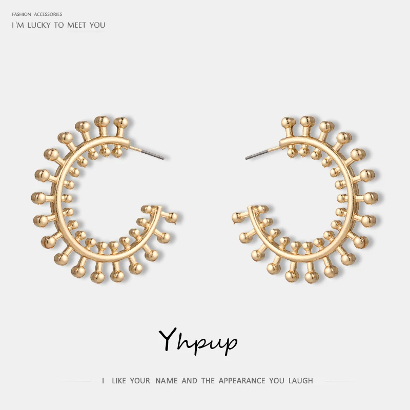Yhpup New 2018 Fashion Vintage Punk Golden Sunshine Stud Earring Zinc Alloy For Women Statement Charm Earrings Jewelry Bijoux
Yhpup New 2018 Fashion Vintage Punk Golden Sunshine Stud Earring Zinc Alloy For Women Statement Charm Earrings Jewelry Bijoux