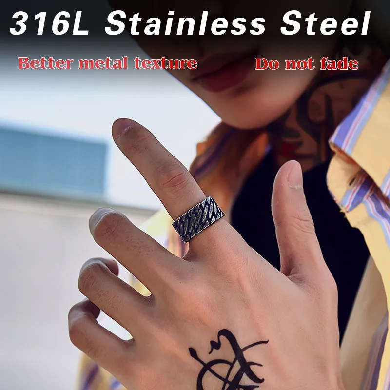 steel soldier personality Wide Chain Knitting Ring Exagerrated Stainless Steel men biker Special Jewelry
steel soldier personality Wide Chain Knitting Ring Exagerrated Stainless Steel men biker Special Jewelry