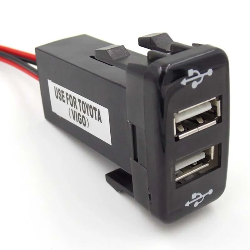 5V 2.1A двойной USB сплиттер аксессуары для приборной панели адаптер питания разъем