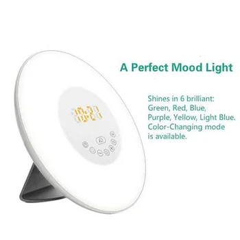 Digital LED Time Display FM Radio Touch Sensor Brightness Wake-up Alarm Clock Light Sunrise Simulation Morning Alarm Clock
Digital LED Time Display FM Radio Touch Sensor Brightness Wake-up Alarm Clock Light Sunrise Simulation Morning Alarm Clock