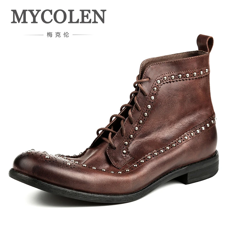MYCOLEN New Waterproof Winter Boots Men Vintage Leather Motorcycle Ankle Male Warm Snow Boots Leather Boots Men Boots 
MYCOLEN New Waterproof Winter Boots Men Vintage Leather Motorcycle Ankle Male Warm Snow Boots Leather Boots Men Boots