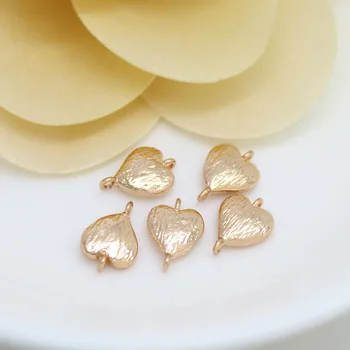 6PCS 7.5x11MM 24K Champagne Gold Color Plated Brass 2 holes Heart Charms Connect Charms High Quality Diy Jewelry Accessories
6PCS 7.5x11MM 24K Champagne Gold Color Plated Brass 2 holes Heart Charms Connect Charms High Quality Diy Jewelry Accessories
