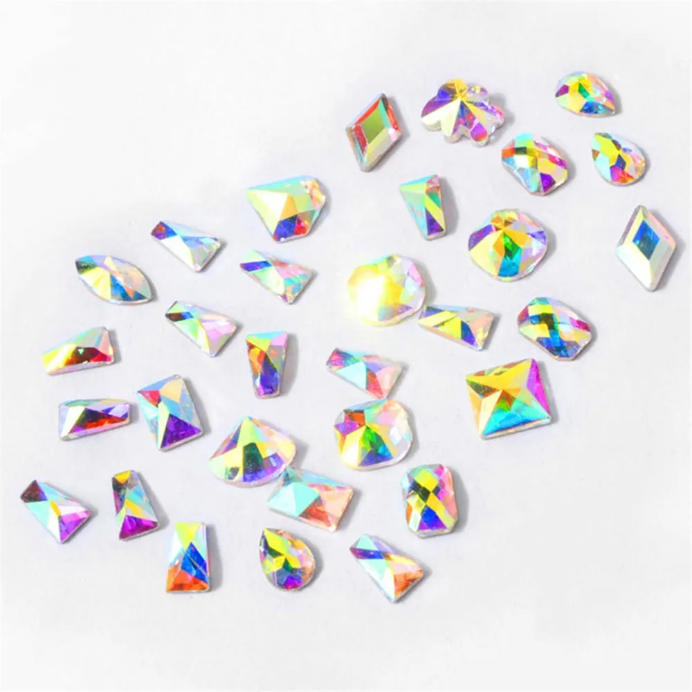 10Pcs Bride DIY Crystal 3D different sizes Nail Art Decorations AB Crystal Nail Art Rhinestone Gems Glitter DIY Diamond Nail Tip
10Pcs Bride DIY Crystal 3D different sizes Nail Art Decorations AB Crystal Nail Art Rhinestone Gems Glitter DIY Diamond Nail Tip