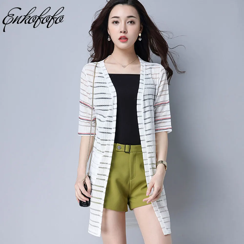 Knitted Sweater 2019 Spring summer New Women Casual Solid Color Hollow Out three quarter Sleeve cardigans thin long Sweater
Knitted Sweater 2019 Spring summer New Women Casual Solid Color Hollow Out three quarter Sleeve cardigans thin long Sweater