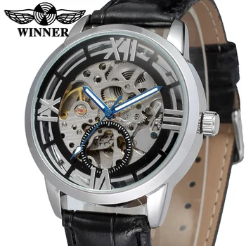 Male Business Charming Silver Skeleton Watches WINNER Luxury cool Style Automatic Gentlemen Watch Roman number men wristwatch
Male Business Charming Silver Skeleton Watches WINNER Luxury cool Style Automatic Gentlemen Watch Roman number men wristwatch