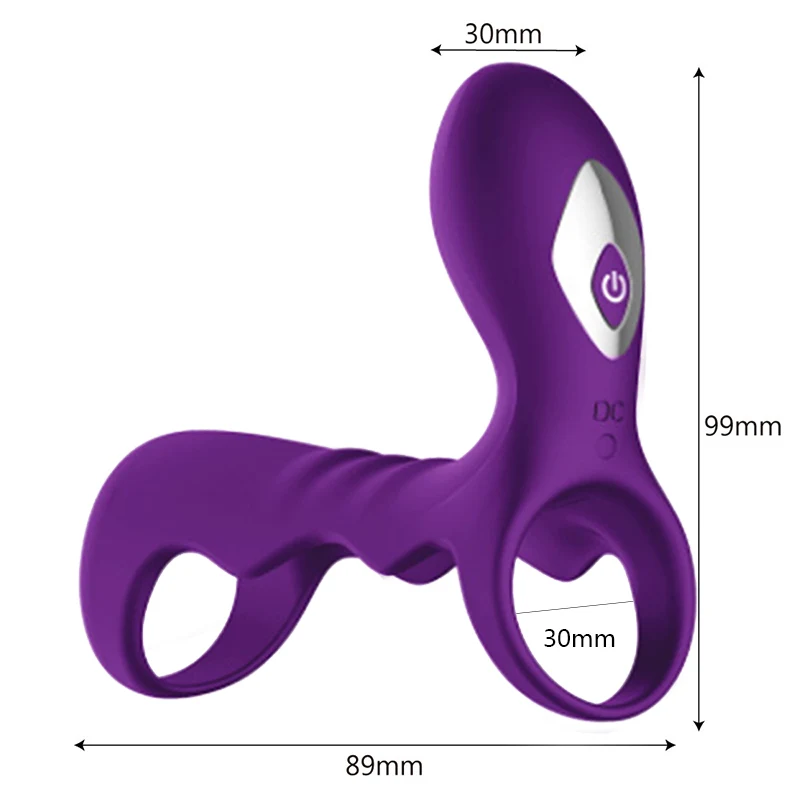 10 Speeds Penis Delay Ejaculation Ring Cage Cock Vibrator G-Spot Clitoris Stimulator Wireless Remote Vibrators Sex Toys For Men