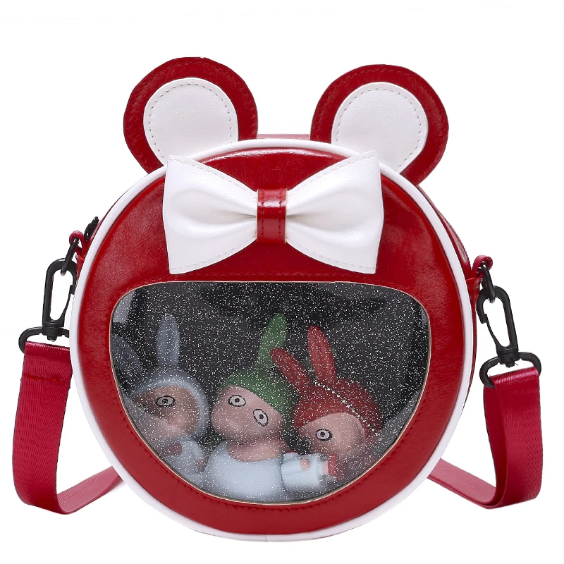 Japanese Women's Cute Stereo Mouse Ear Lolita Bow Transparent Round Shoulder Bag Itabag Harajuku Kawaii Messenger Bag Student
Japanese Women's Cute Stereo Mouse Ear Lolita Bow Transparent Round Shoulder Bag Itabag Harajuku Kawaii Messenger Bag Student