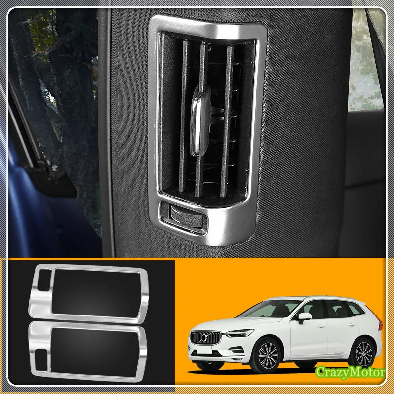 For Volvo XC60, XC90. S90, V90 2018 Stainless Matte Rear B Pillar Air Vent Assembly Sticker Cover 2* Car styling
For Volvo XC60, XC90. S90, V90 2018 Stainless Matte Rear B Pillar Air Vent Assembly Sticker Cover 2* Car styling